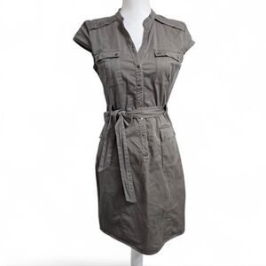 H&M Gray Mini Dress with Belt
